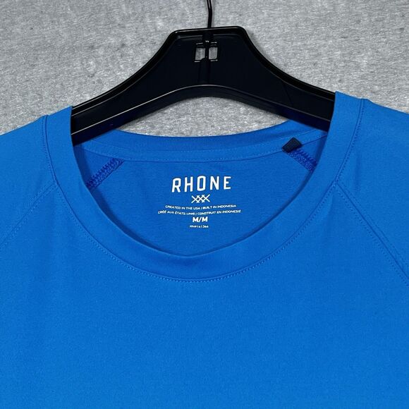 Rhone T-Shirt Mens Size Medium Blue Short Sleeve Performance Crew Neck Training - Picture 2 of 13